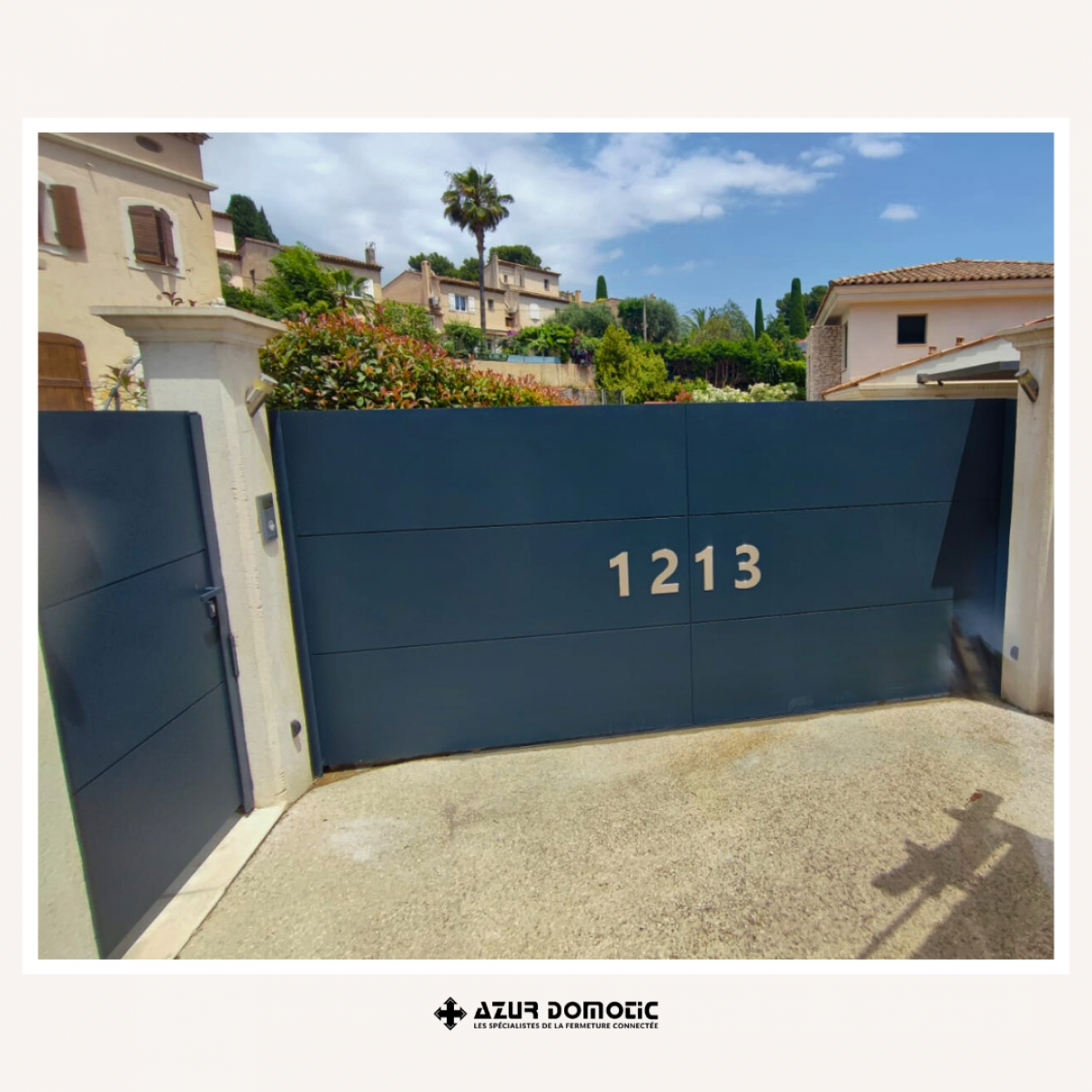 Réalisation d'un portillon et portail coulissant à Mougins