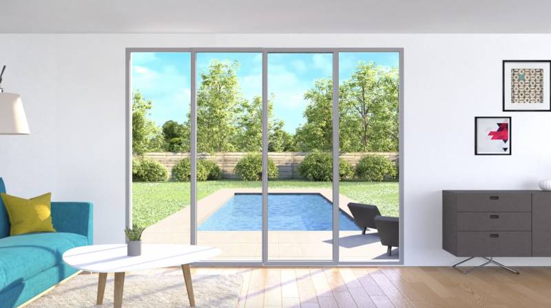 Installation de Portes-fenêtres en aluminium Gamme SIMPLE de la marque SYBAIE - Cannes 06