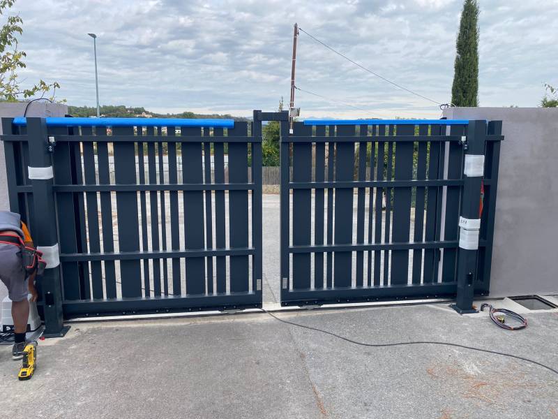 Installation portail aluminium 3