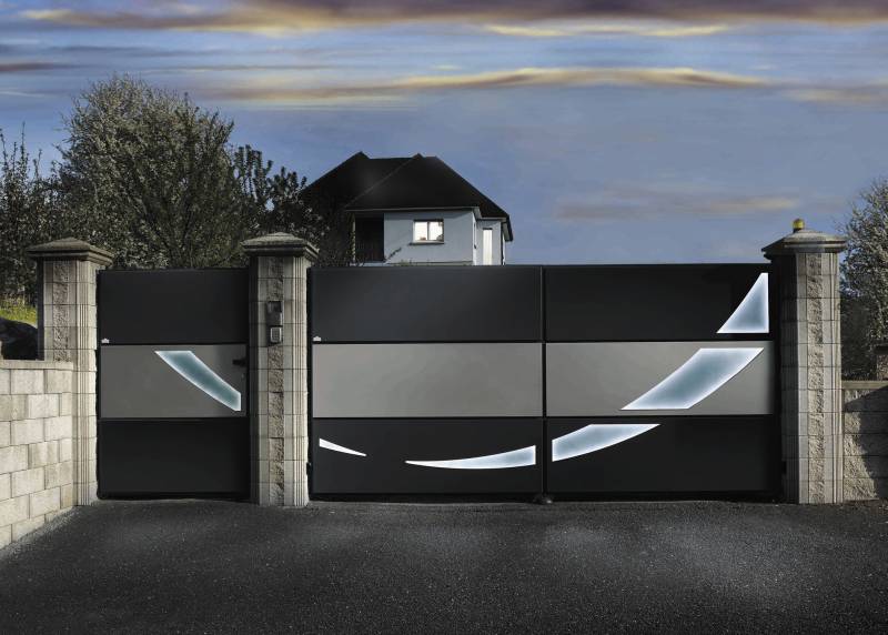 Portail alu leds intégrés de qualité - Mandelieu Alpes Maritimes 06